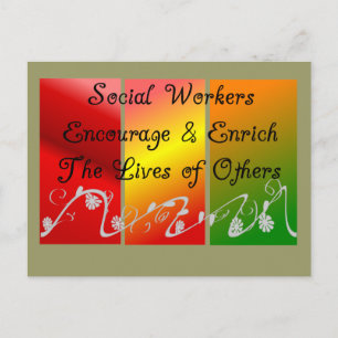 Carte Postale Cadeaux d'un travailleur social