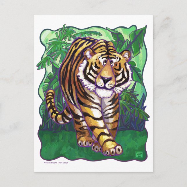 Carte Postale Cadeaux et accessoires de tigre (Devant)