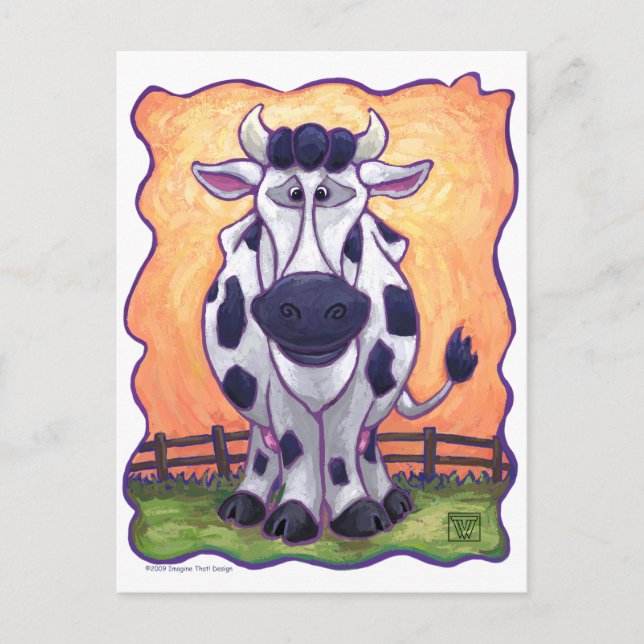 Carte Postale Cadeaux et accessoires de vache (Devant)