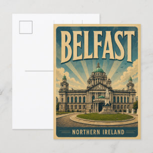 Carte Postale Cadeaux et souvenirs vintage de Belfast en Irlande