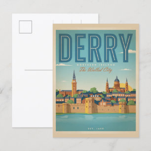 Carte Postale Cadeaux et souvenirs vintage Derry Irlande du Nord