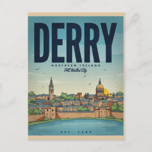 Carte Postale Cadeaux et souvenirs vintage Derry Irlande du Nord