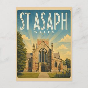 Carte Postale Cadeaux et souvenirs vintage St Asaph, nord du Pay