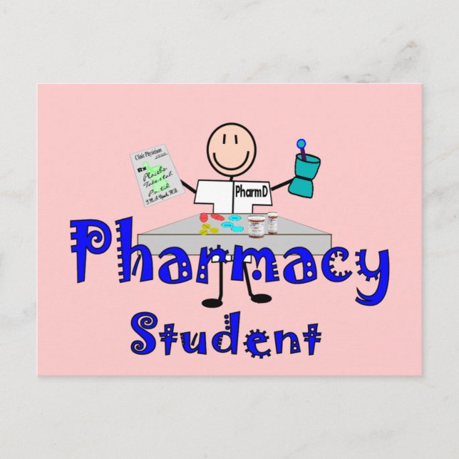 Carte Postale Cadeaux étudiants en pharmacie (Devant)