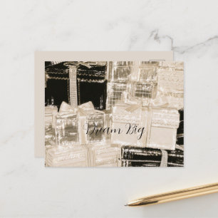 Carte Postale Cadeaux Glamour Champagne Noir Or