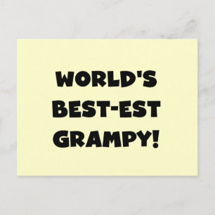 Carte Postale Cadeaux Grampy Meilleurs du Monde Texte Noir