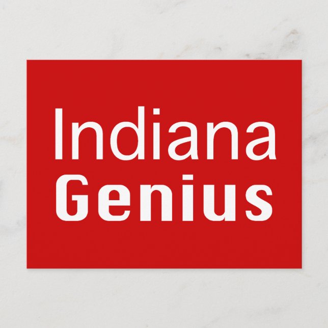Carte Postale Cadeaux Indiana Genius (Devant)