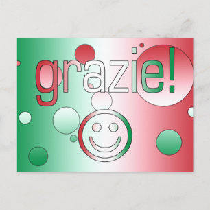 Carte Postale Cadeaux italiens : Merci / Visage Grazie