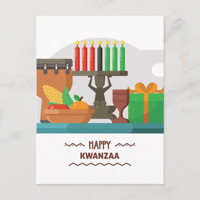 Carte Postale cadeaux kwanzaa heureux (Devant)