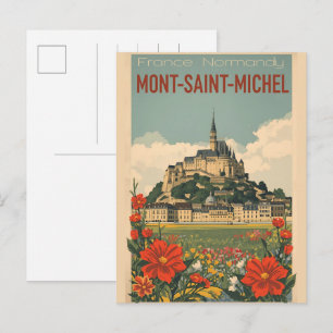 Carte Postale Cadeaux Mont-Saint-Michel France Normandie vintage