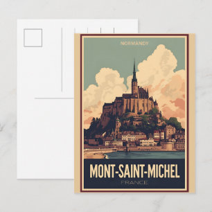 Carte Postale Cadeaux Mont-Saint-Michel France Normandie vintage