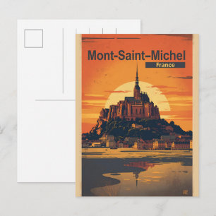 Carte Postale Cadeaux Mont-Saint-Michel France Normandie vintage