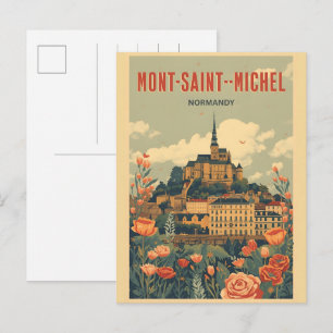 Carte Postale Cadeaux Mont-Saint-Michel France Normandie vintage