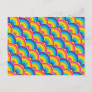 Carte Postale Cadeaux Motifs Arc-en-ciel colorés répétitifs