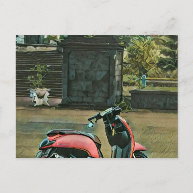 Carte Postale cadeaux moto pour lui (Devant)