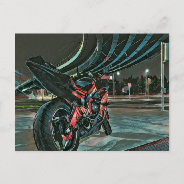 Carte Postale cadeaux moto pour petit ami (Devant)