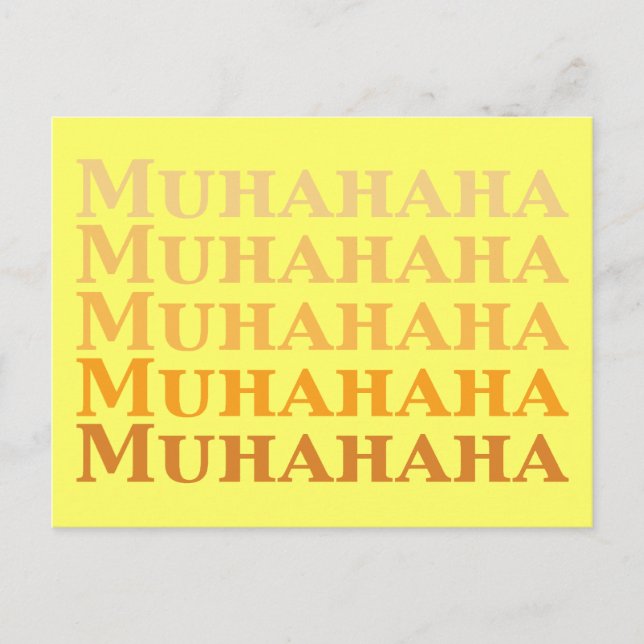 Carte Postale Cadeaux Muhahaha (Devant)