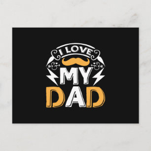 Carte Postale Cadeaux Papa   J'aime mon papa