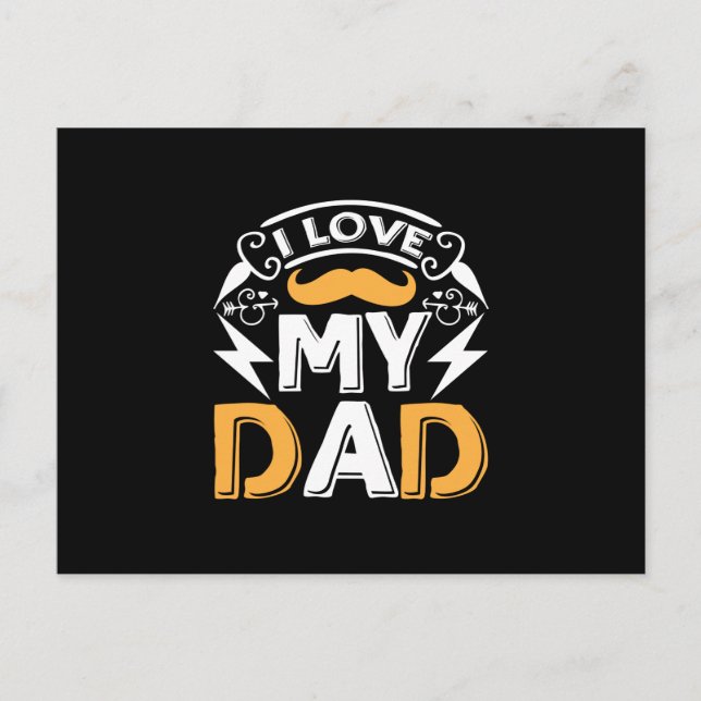 Carte Postale Cadeaux Papa | J'aime mon papa (Devant)
