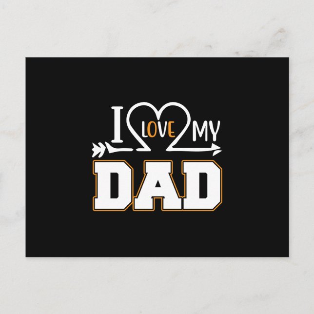 Carte Postale Cadeaux Papa | J'aime mon père (Devant)