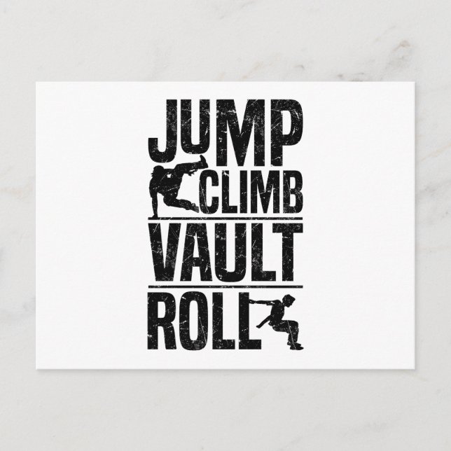 Carte Postale Cadeaux parkour (Devant)