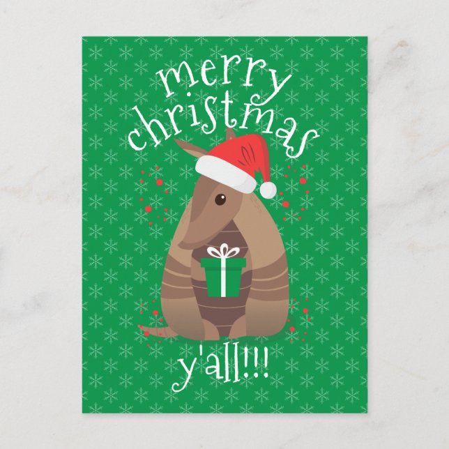 Carte Postale Cadeaux père Noël Armadillo Texas (Devant)
