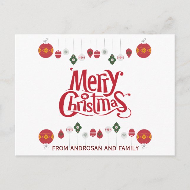 Carte postale Cadeaux personnalisés de Noël (Devant)