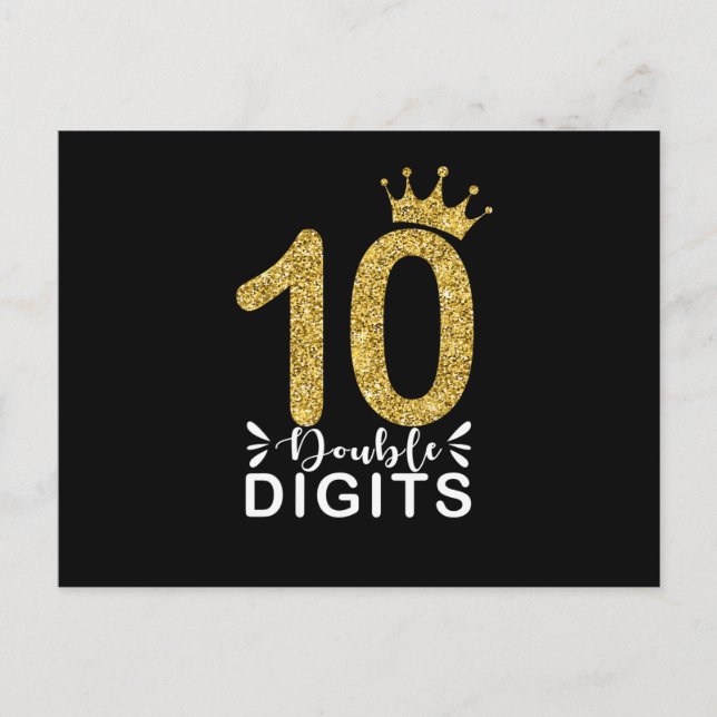 Carte Postale Cadeaux pour filles de 10 ans couronne (Devant)
