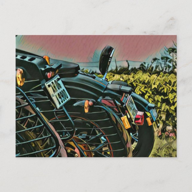 Carte Postale Cadeaux pour un motard (Devant)
