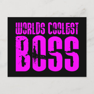 Carte Postale Cadeaux roses cool pour boss : Worlds Coolest Boss