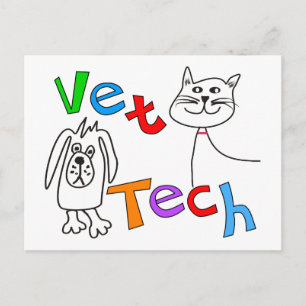 Carte Postale Cadeaux Vet Tech, Technicien Vétérinaire