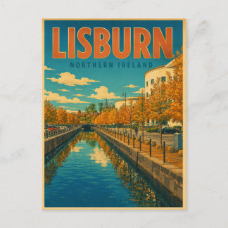 Carte Postale Cadeaux vintage Lisburn Irlande du Nord et souveni