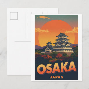 Carte Postale Cadeaux vintage OSAKA japon île de Honshu