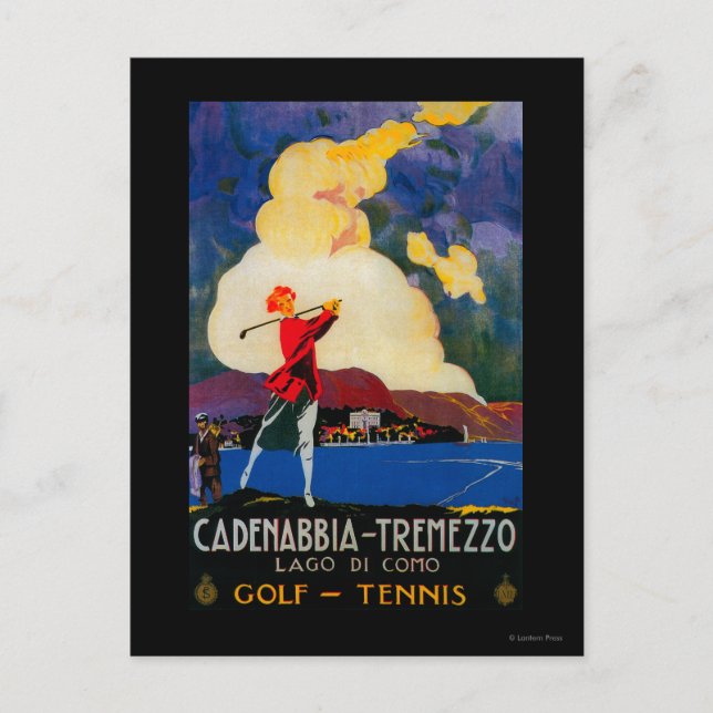 Carte Postale CadenabbiaTremezzo Poster Vintage Europe (Devant)
