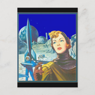 Carte Postale Cadet spatial femme