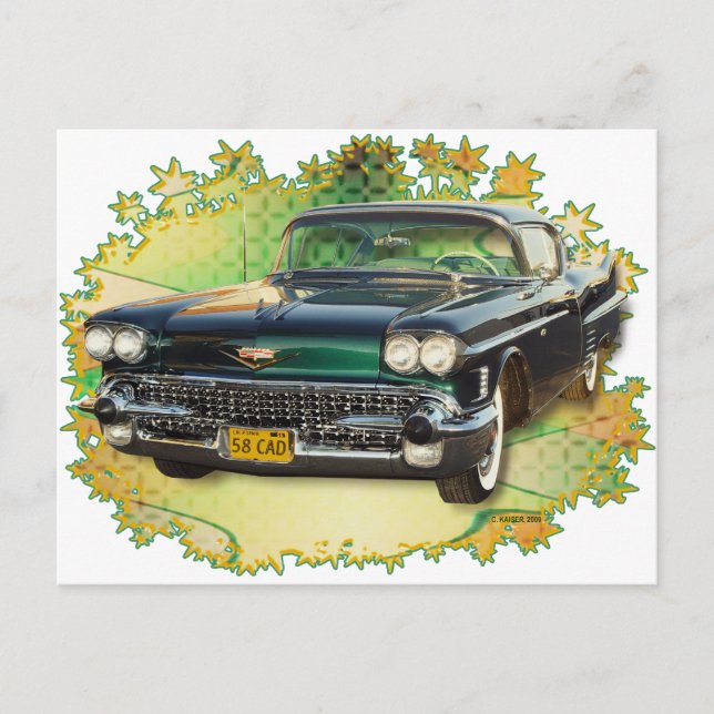 CARTE POSTALE CADILLAC #2 1958 (Devant)