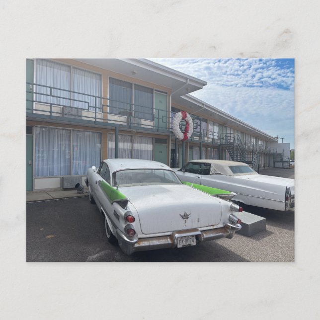 Carte Postale Cadillac Blanc des Années 1950 Classique  (Devant)