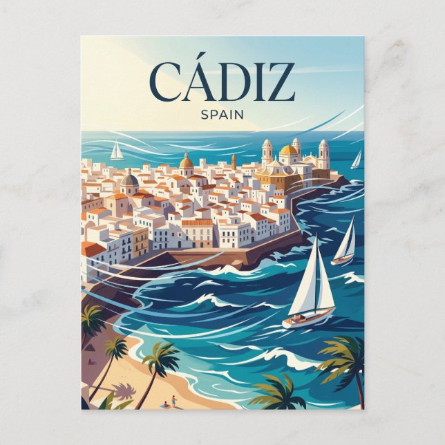 Carte Postale Cadix Espagne (Devant)