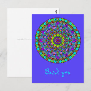 Carte Postale Cadran de Montre Mandala Peint à la Main 4
