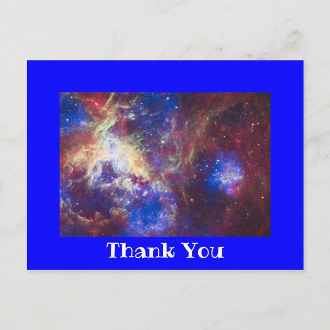 Carte Postale Cadre de photo bleu clair Merci (Devant)