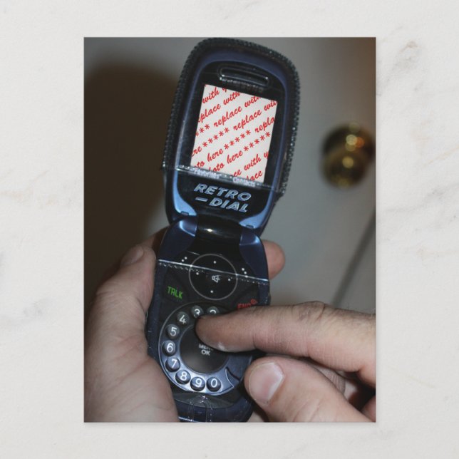 Carte Postale Cadre photo de téléphone cellulaire à accès commut (Devant)