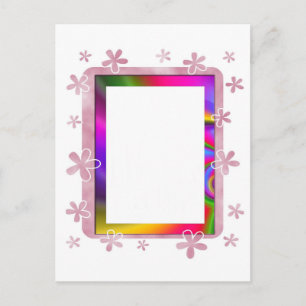 CARTE POSTALE CADRE PHOTO FLORALE