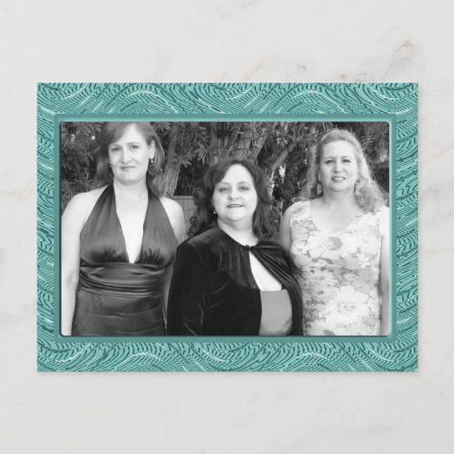 Carte Postale cadre turquoise pastel (Devant)
