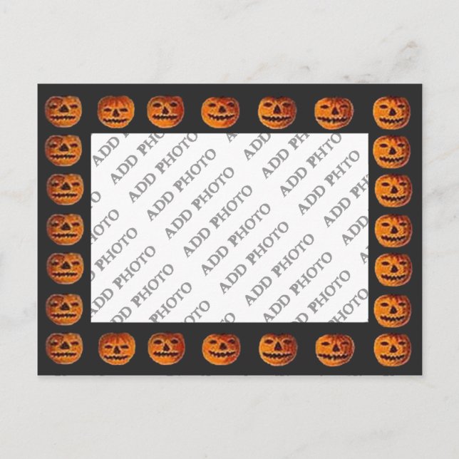 Carte Postale Cadre vintage Halloween Jack o' Lantern (Devant)