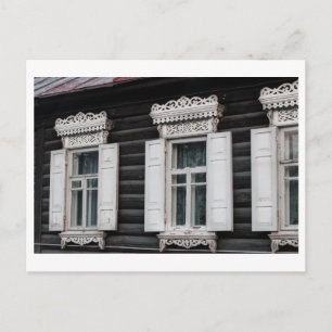 Carte Postale Cadres de fenêtres sculptés Architecture de vieill