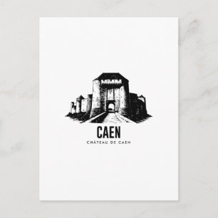 Carte Postale Caen  Ville aux Cent Clochers  Affiche Vintage Nor