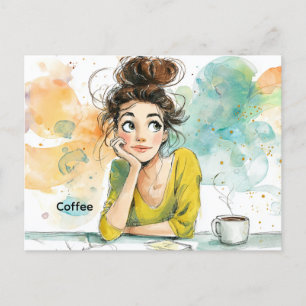 Carte postale café