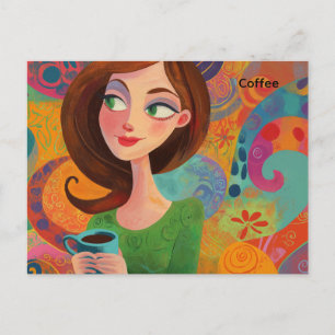 Carte postale café