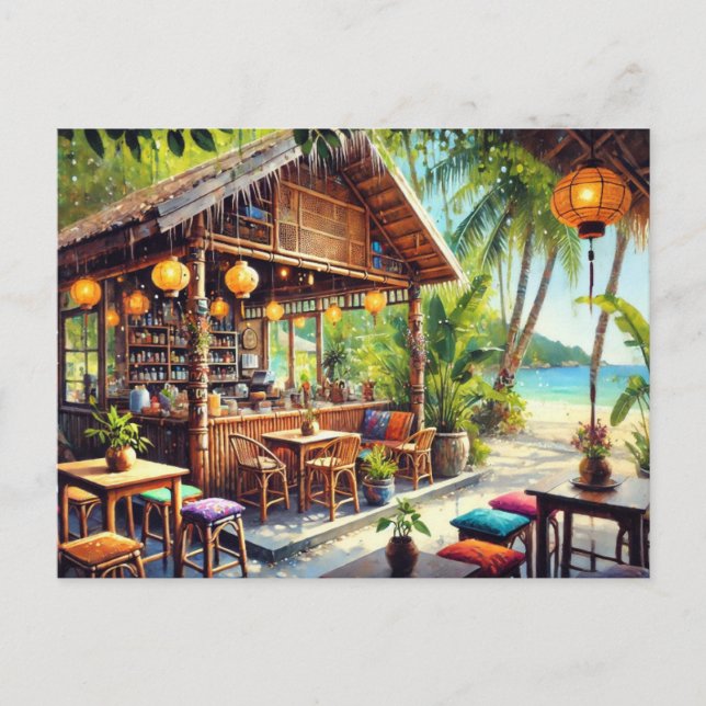 Carte Postale Café à Koh Samui (Devant)