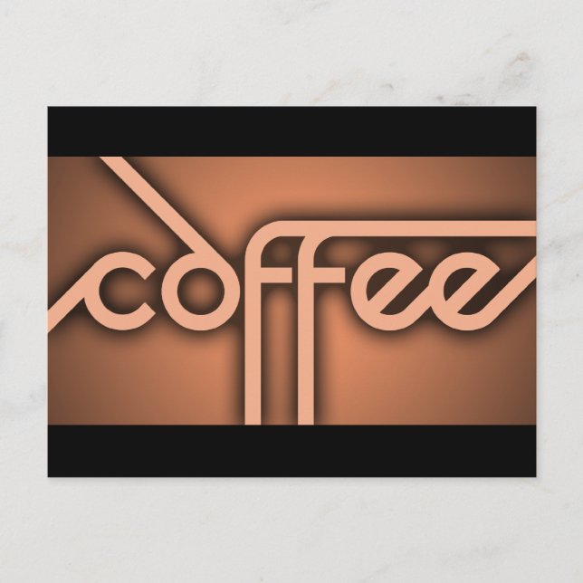 Carte Postale CAFÉ à ombre (Devant)